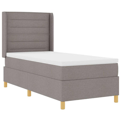 Boxspringbett mit Matratze Taupe 100 x 200 cm Stoff