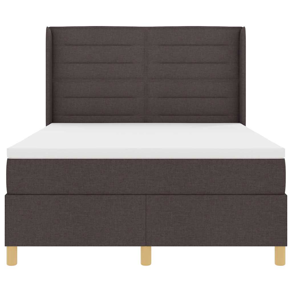 Boxspringbett mit Matratze Braun 140 x 200 cm Stoff