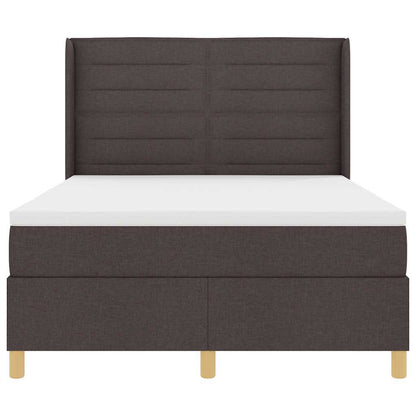 Boxspringbett mit Matratze Braun 140 x 200 cm Stoff