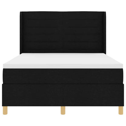Boxspringbett mit Matratze Schwarz 140 x 200 cm Stoff