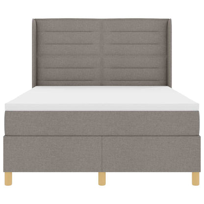 Boxspringbett mit Matratze Taupe 140 x 200 cm Stoff