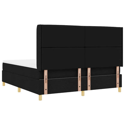 vidaXL Boxspringbett mit Matratze Schwarz 140 x 200 cm Stoff