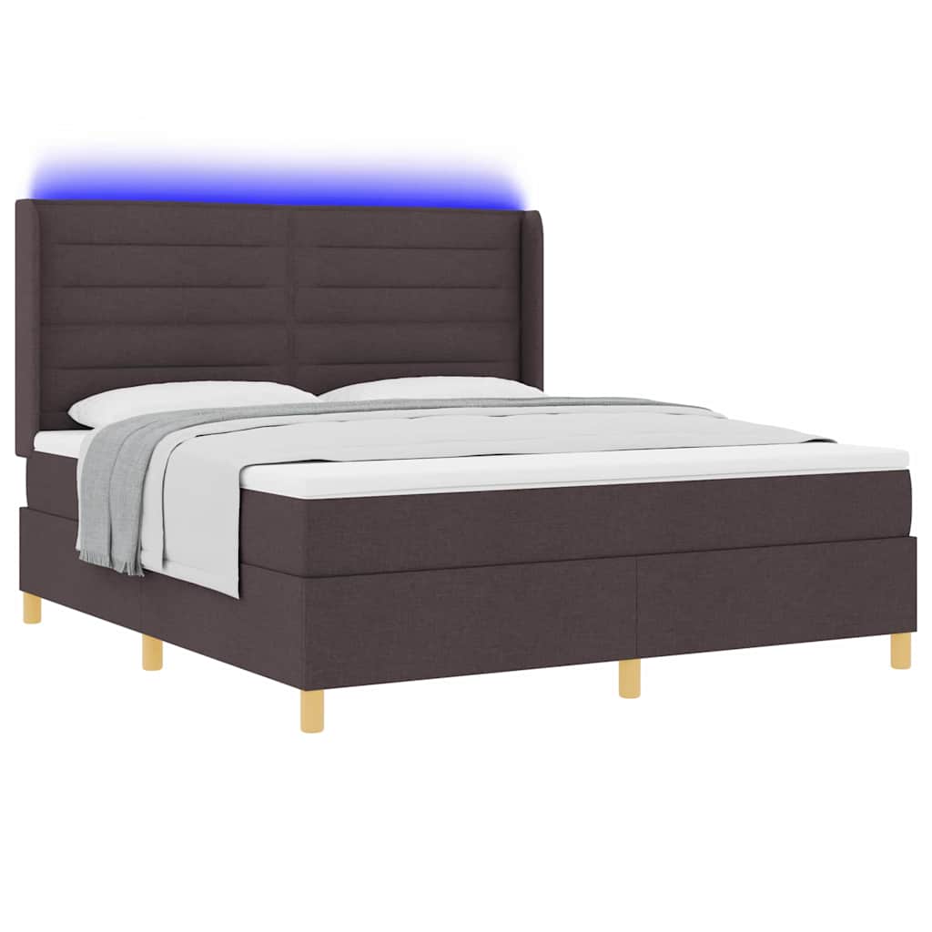 Boxspringbett mit Matratze Braun 140 x 200 cm Stoff