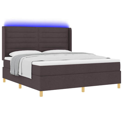 Boxspringbett mit Matratze Braun 140 x 200 cm Stoff