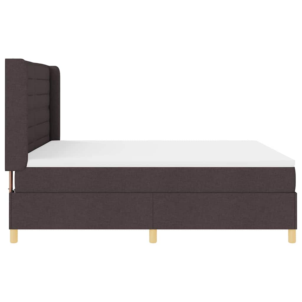 Boxspringbett mit Matratze Braun 140 x 200 cm Stoff