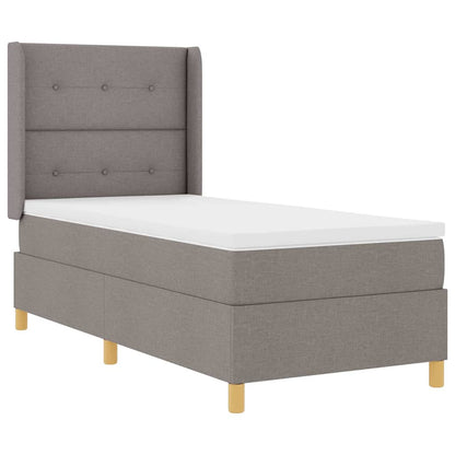 Boxspringbett mit Matratze Taupe 140 x 200 cm Stoff