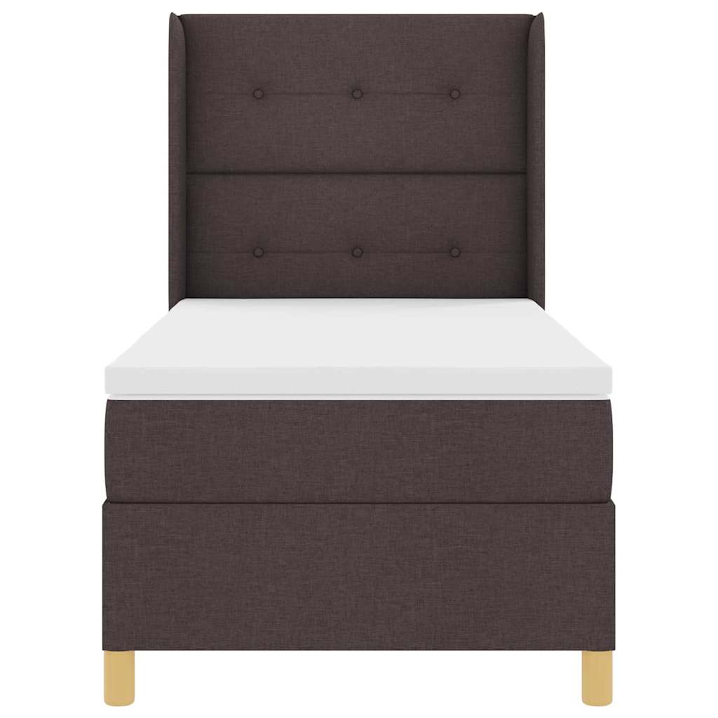Boxspringbett mit Matratze Braun 140 x 190 cm Stoff