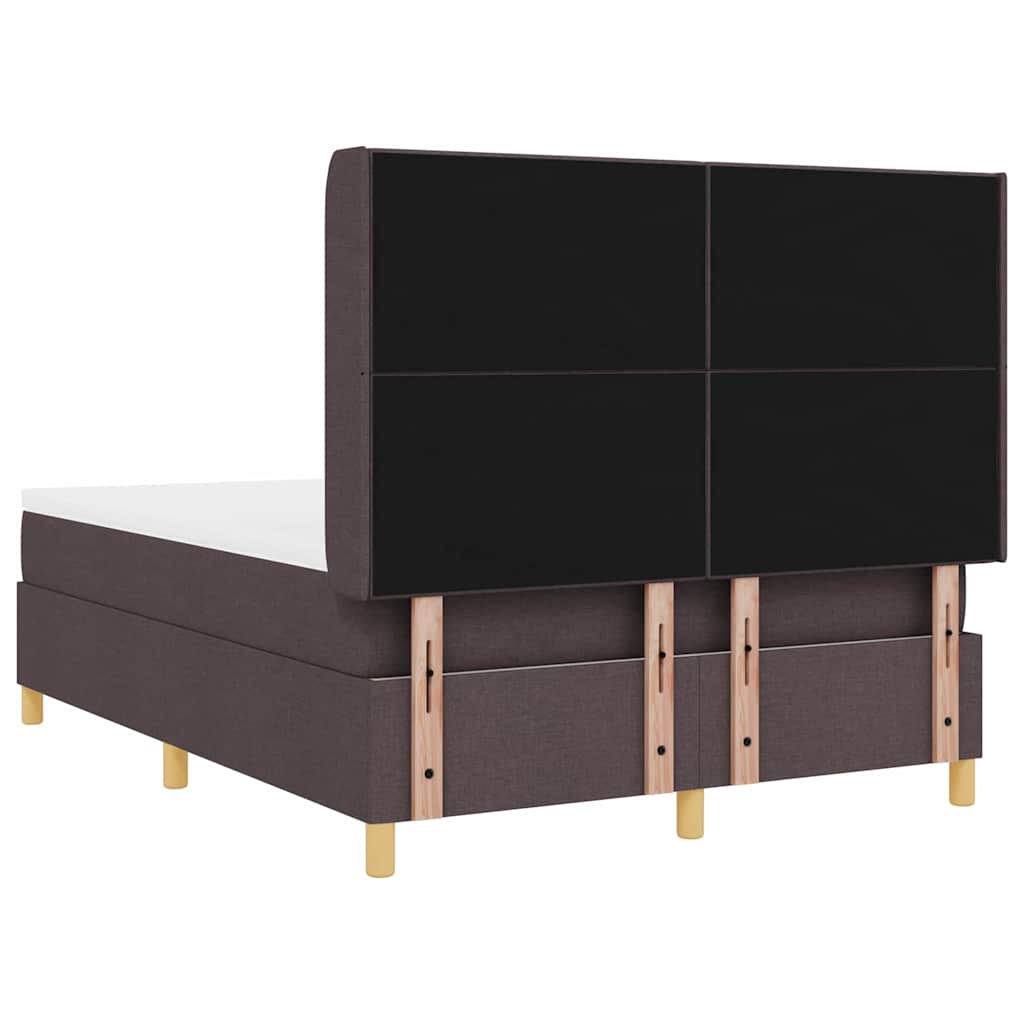 Boxspringbett mit Matratze Braun 140 x 190 cm Stoff