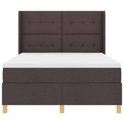 Boxspringbett mit Matratze Braun 140 x 190 cm Stoff