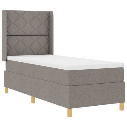 Boxspringbett mit Matratze Taupe 140 x 200 cm Stoff