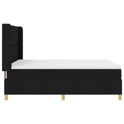 vidaXL Boxspringbett mit Matratze Schwarz 160 x 200 cm Stoff