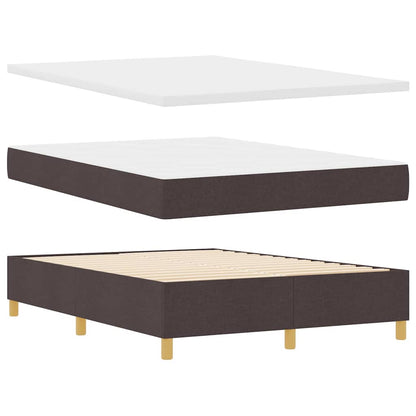 vidaXL Boxspringbett mit Matratze Braun 160 x 200 cm Stoff