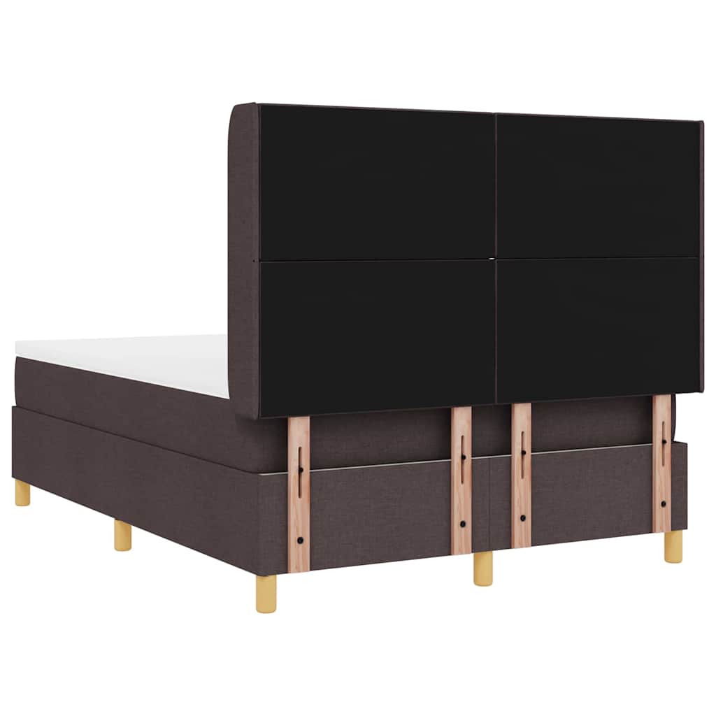 vidaXL Boxspringbett mit Matratze Braun 160 x 200 cm Stoff