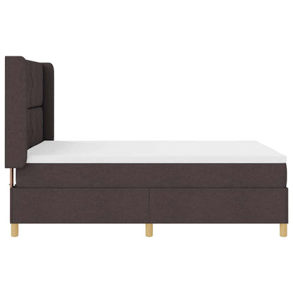 vidaXL Boxspringbett mit Matratze Braun 160 x 200 cm Stoff
