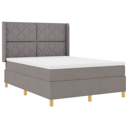 Boxspringbett mit Matratze Taupe 160 x 200 cm Stoff