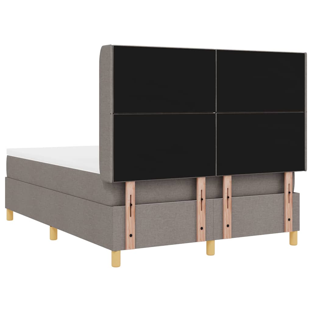 Boxspringbett mit Matratze Taupe 160 x 200 cm Stoff