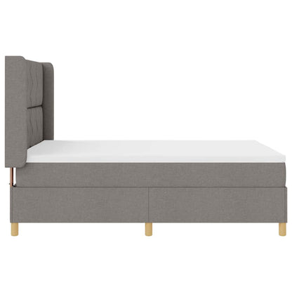 Boxspringbett mit Matratze Taupe 160 x 200 cm Stoff