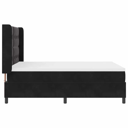 Boxspringbett mit Matratze mit LED Schwarz 160 x 200 cm Samt