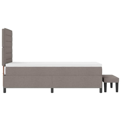 Boxspringbett mit Matratze mit Kopfteil Taupe 90 x 200 cm Stoff