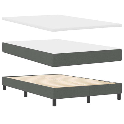 Boxspringbett mit Matratze Dunkelgrau 120 x 190 cm Stoff