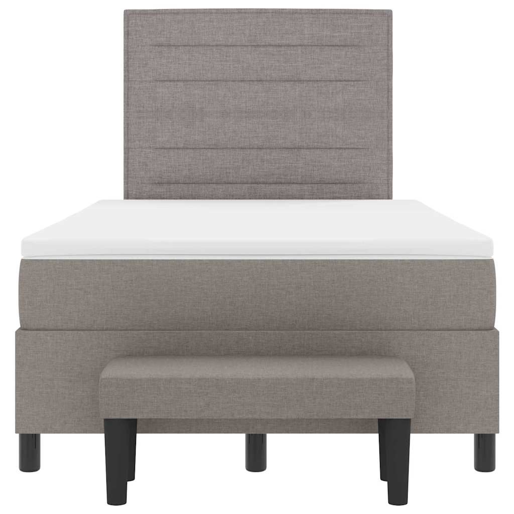 Boxspringbett mit Matratze Taupe 120 x 190 cm Stoff