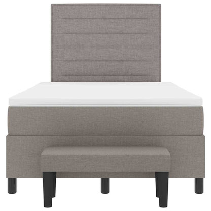Boxspringbett mit Matratze Taupe 120 x 190 cm Stoff