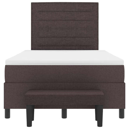 Boxspringbett mit Matratze Dunkelbraun 120 x 200 cm Stoff