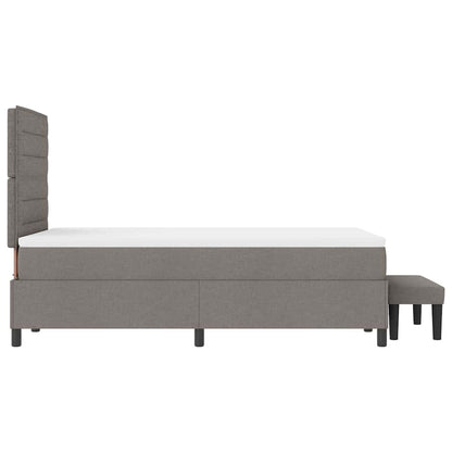 Boxspringbett mit Matratze Taupe 120 x 200 cm Stoff
