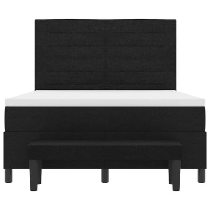 Boxspringbett mit Matratze Schwarz 140 x 190 cm Stoff