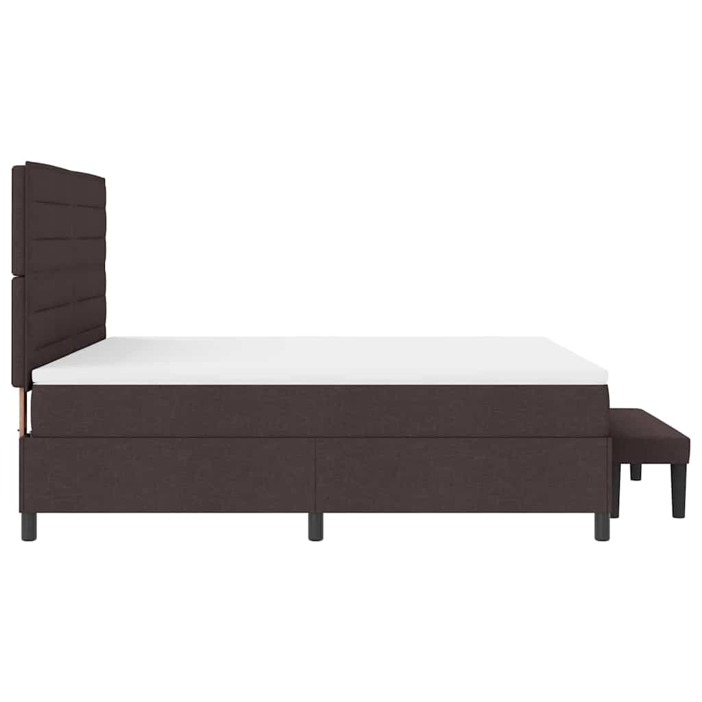 Boxspringbett mit Matratze Dunkelbraun 180 x 200 cm Stoff