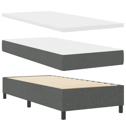 Boxspringbett mit Matratze Dunkelgrau 80 x 200 cm Stoff