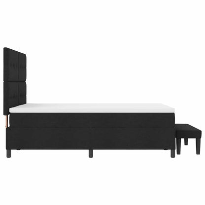 Boxspringbett mit Matratze Schwarz 140 x 190 cm Stoff