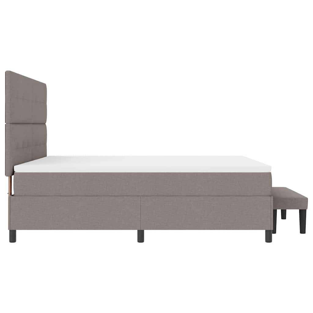 Boxspringbett mit Matratze Taupe 180 x 200 cm Stoff