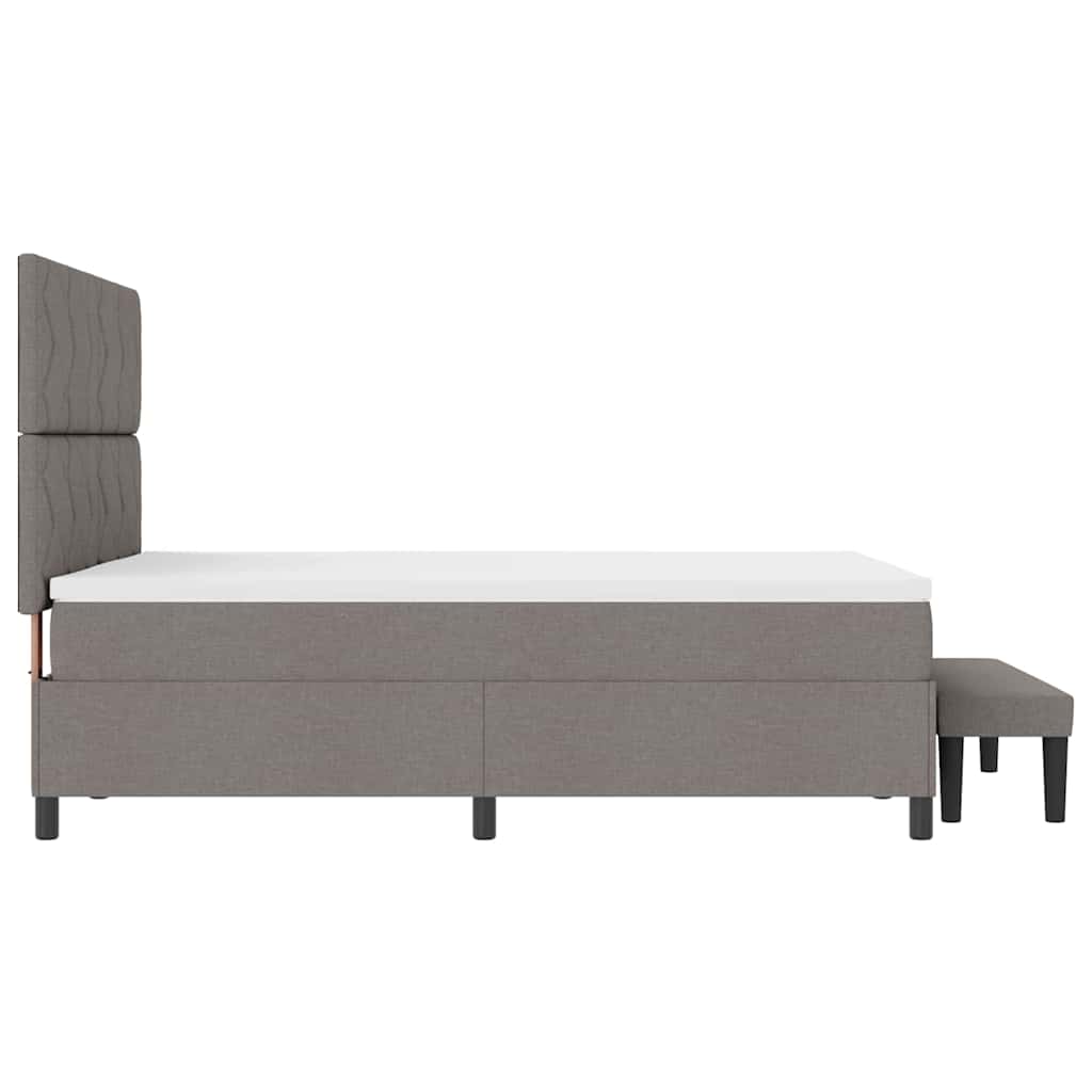 Boxspringbett mit Matratze Taupe 160 x 200 cm Stoff