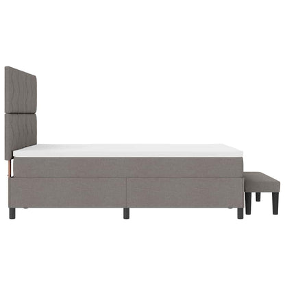 Boxspringbett mit Matratze Taupe 160 x 200 cm Stoff