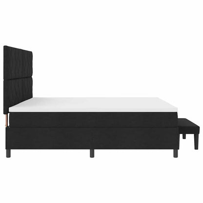 Boxspringbett mit Matratze Schwarz 200 x 200 cm Stoff