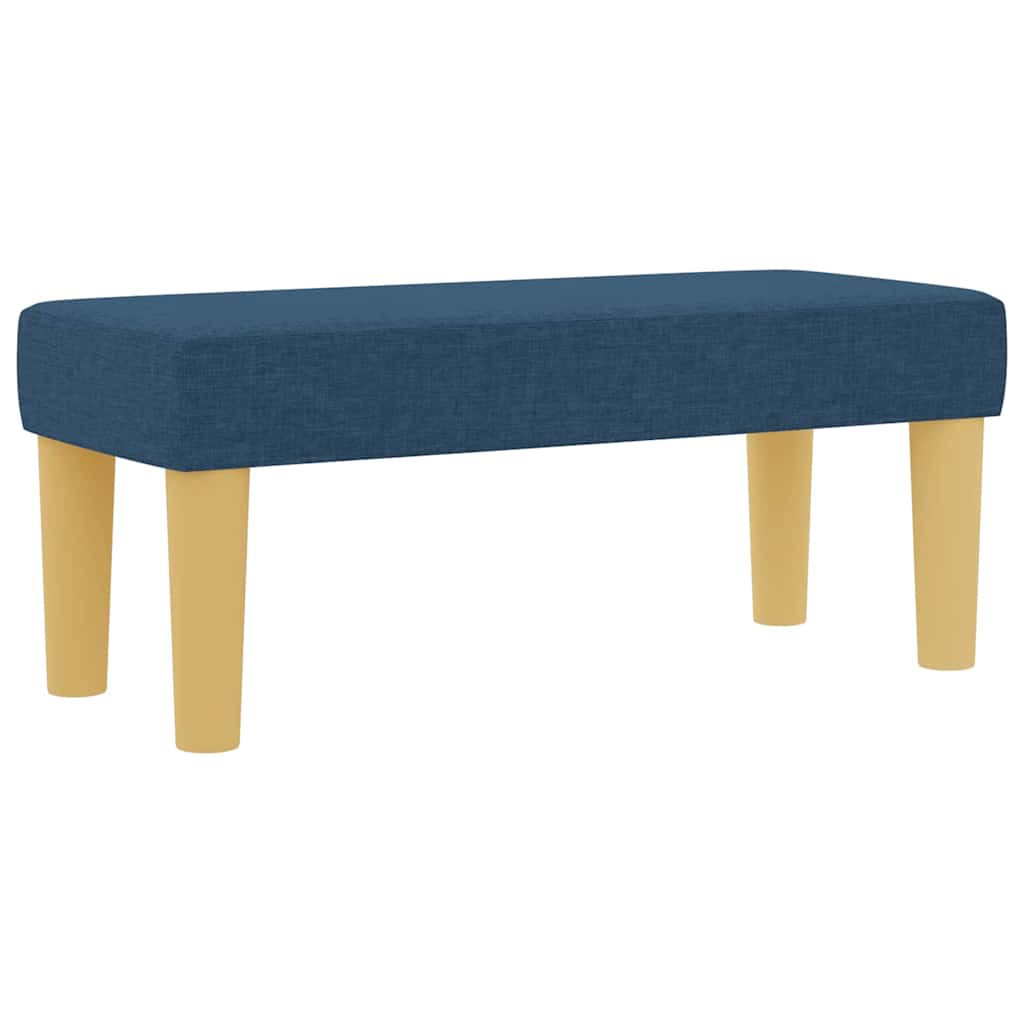 Boxspringbett mit Matratze mit Kopfteil Blau 90 x 200 cm Stoff