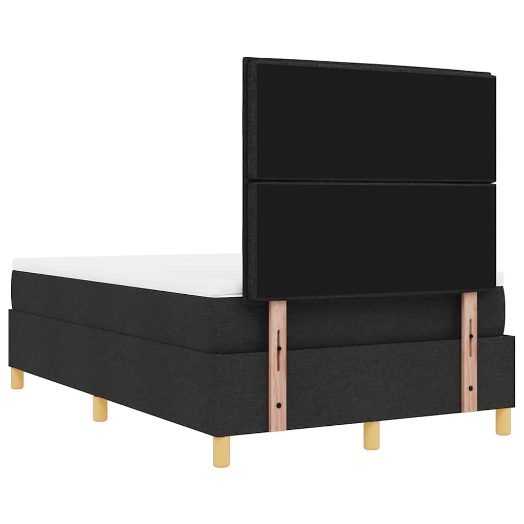 Boxspringbett mit Matratze Schwarz 120 x 190 cm Stoff