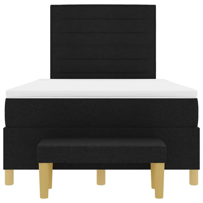 Boxspringbett mit Matratze Schwarz 120 x 190 cm Stoff