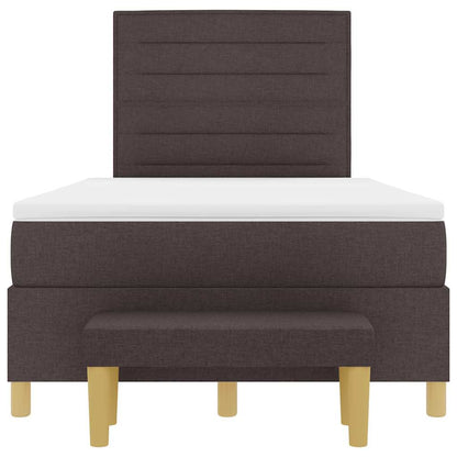 Boxspringbett mit Matratze Dunkelbraun 120 x 190 cm Stoff