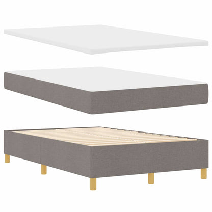 Boxspringbett mit Matratze Taupe 120 x 200 cm Stoff