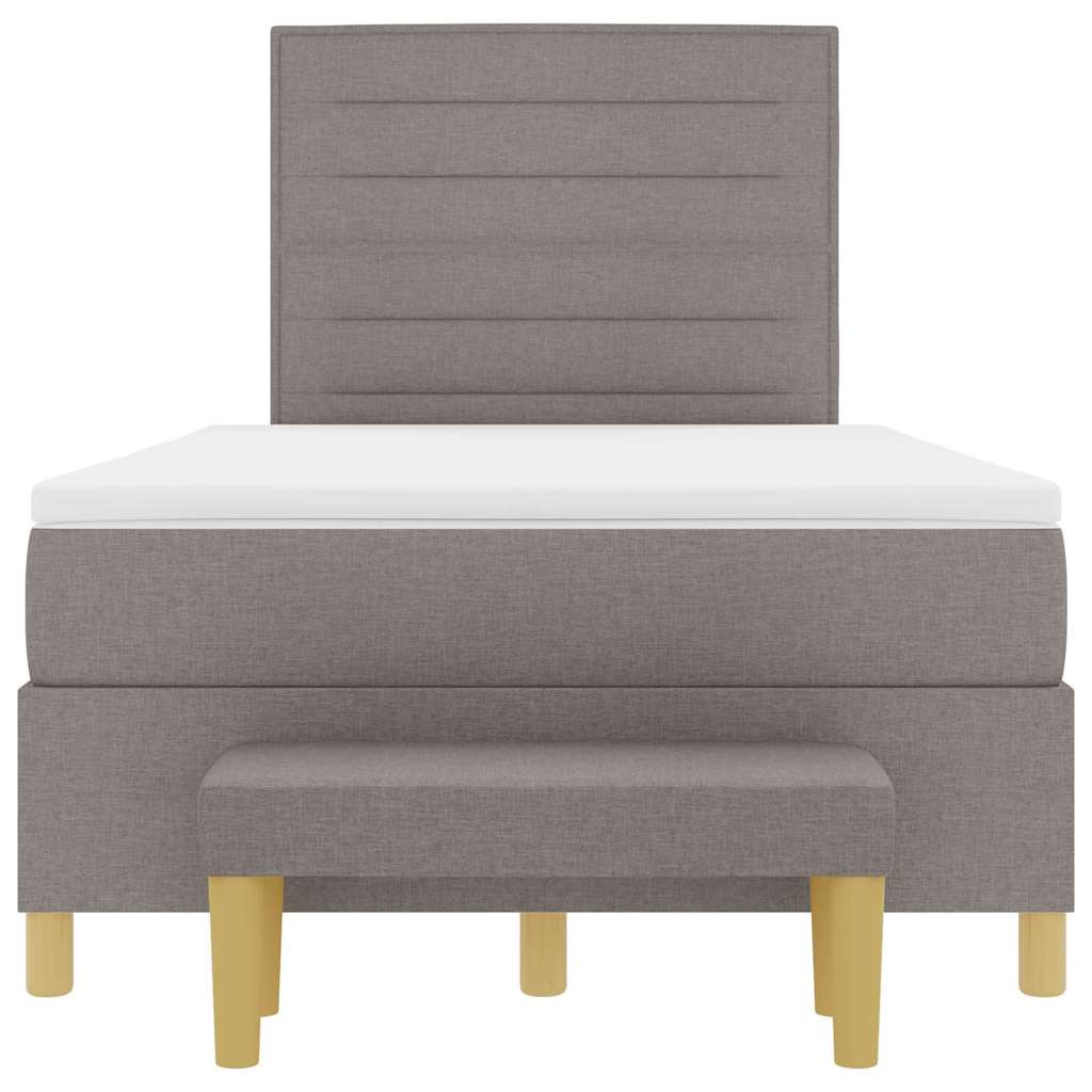 Boxspringbett mit Matratze Taupe 120 x 200 cm Stoff