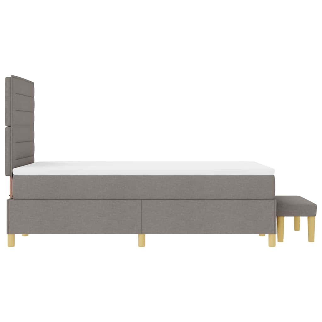 Boxspringbett mit Matratze Taupe 120 x 200 cm Stoff