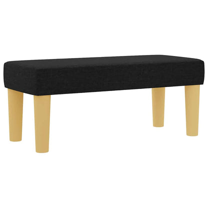 vidaXL Boxspringbett mit Matratze Schwarz 100 x 200 cm Stoff