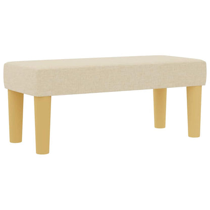 Boxspringbett mit Matratze Creme 100 x 200 cm Stoff