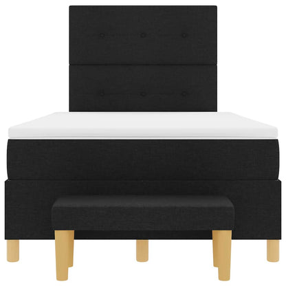 Boxspringbett mit Matratze Schwarz 120 x 190 cm Stoff