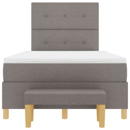 Boxspringbett mit Matratze Taupe 120 x 190 cm Stoff