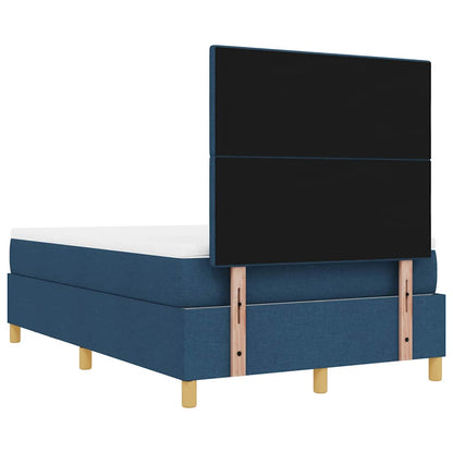 Boxspringbett mit Matratze mit Kopfteil Blau 120 x 200 cm Stoff