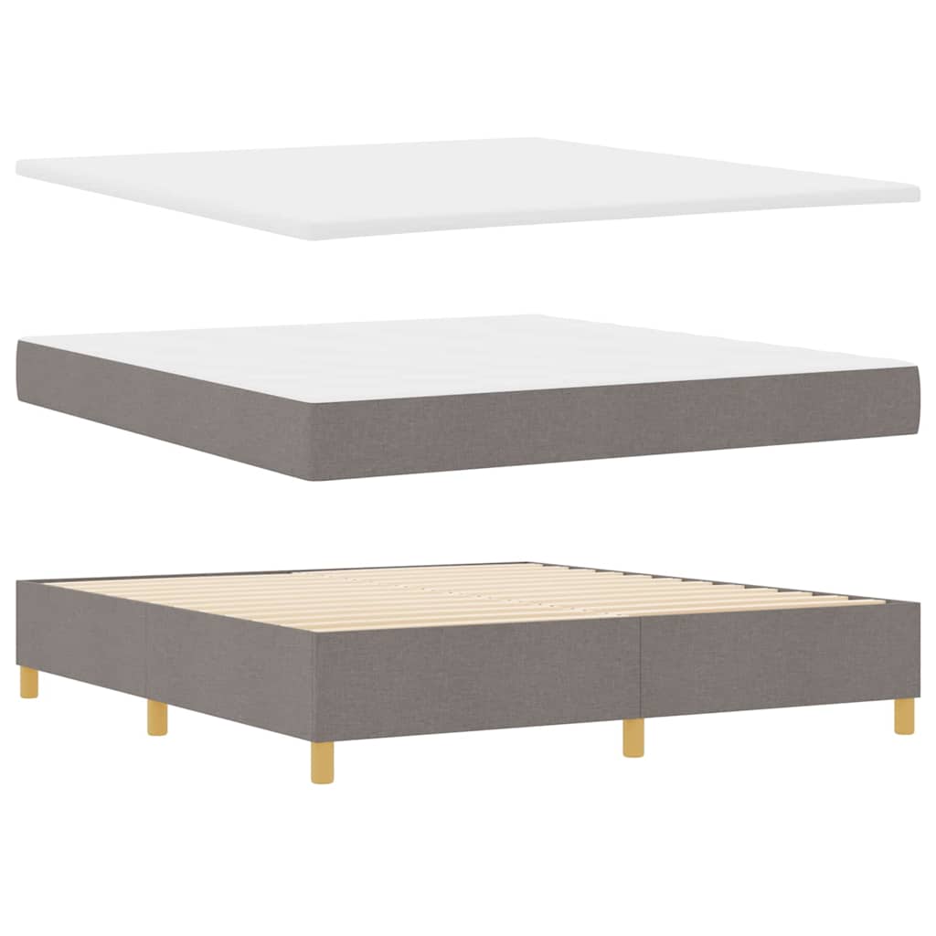Boxspringbett mit Matratze Taupe 180 x 200 cm Stoff