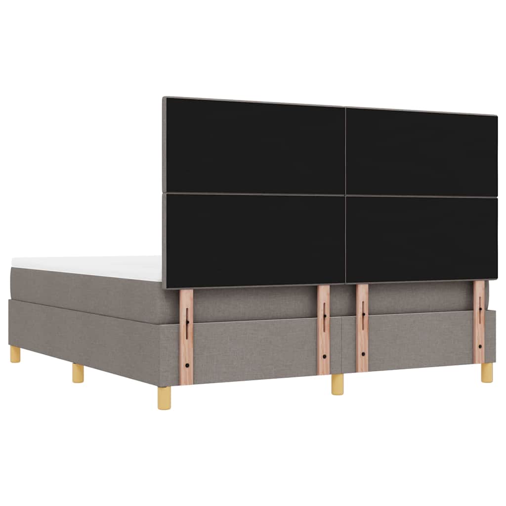 Boxspringbett mit Matratze Taupe 180 x 200 cm Stoff